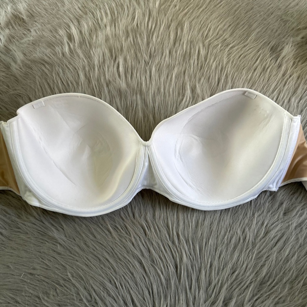 Maidenform Sweet Nothings Perfect Coverage Strapless Bra Womens Size 38DDD White - Picture 5 of 7
